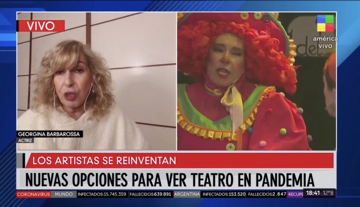 🌈 <a href="/geobarbarossa/">Georgina Barbarossa</a> en <a href="/AmericaNoticias/">#AméricaNoticias - EdiciónCentral</a> presentando <a href="/donadisparate/">Doña Disparate y Bambuco</a> que este domingo la podes ver x streaming en <a href="/SomosTeatrix/">TEATRIX</a> a 150 pesos!!!
