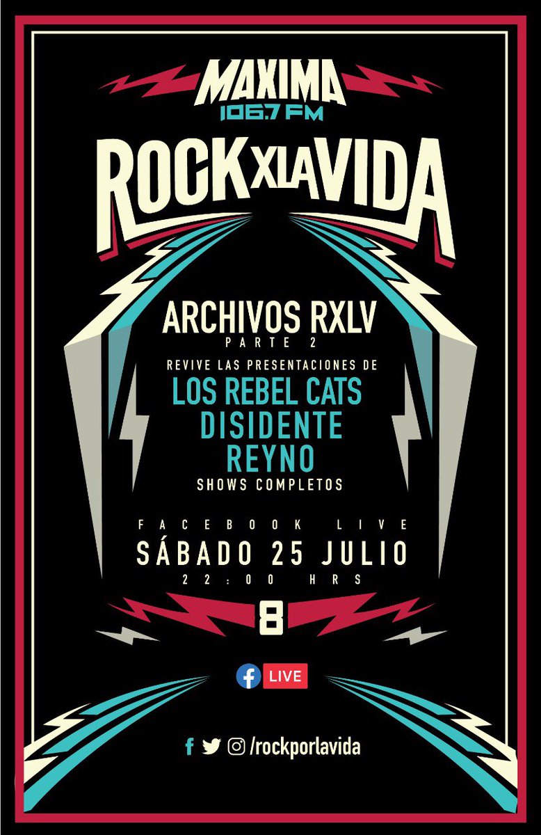 BonAguilarFM's tweet photo. Hoy por la noche no te pierdas el #RXLV8 🔥. Disfruta los shows de @REYNOmx, @rebel_cats y @Disidenterock 🎸 #tbt de aquel 4 de octubre del 2014.
@MAXIMA1067FM @Rockporlavida 

22:00 h | Facebook Live 🔙 https://t.co/Xznc4aIKOD
