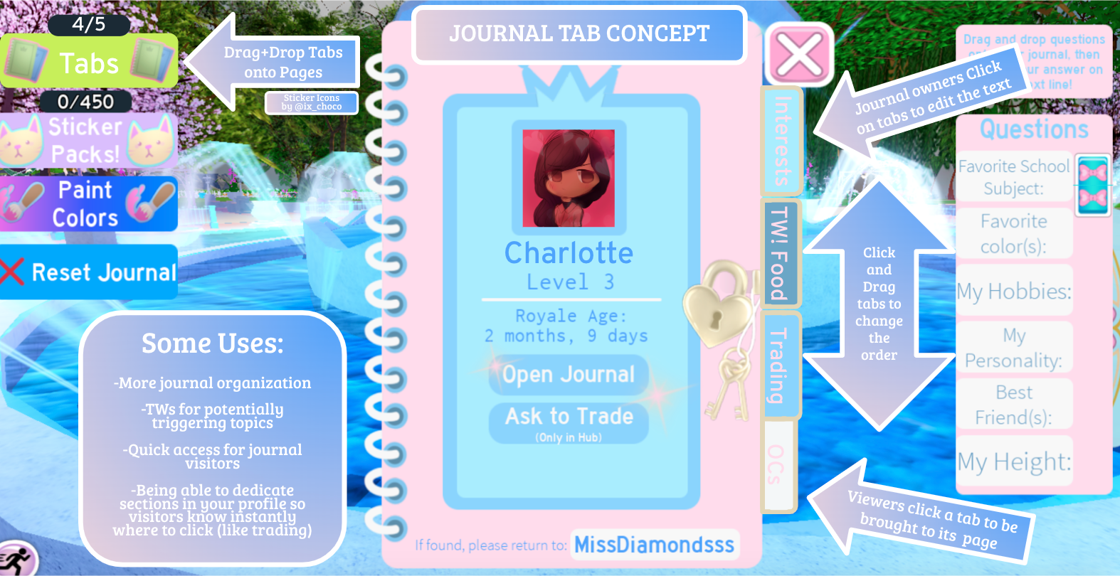 Eden على X: &ldquo;RH CONCEPT: Journal Tabs! These Tabs would be 