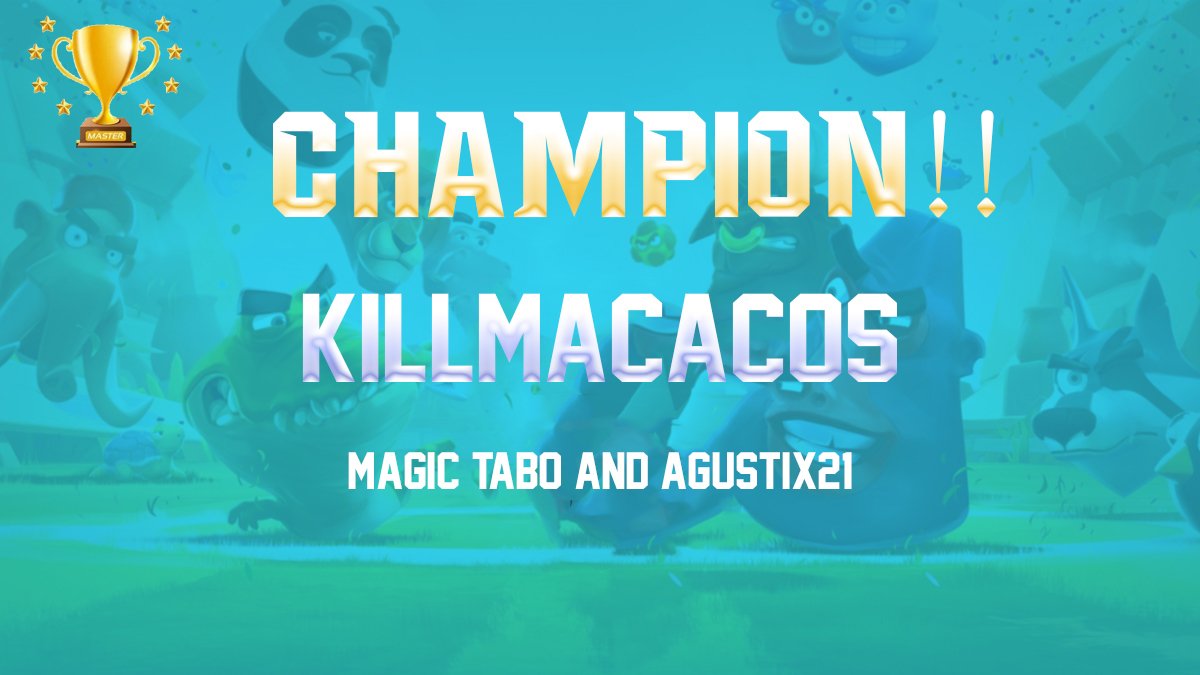 Winners of Master Cup Duo Tournaments - Week 1st.

Here is the list of winners: 
1st Place: KillMacacos:   <a href="/magic_tabo/">Magic Tabo 🇺🇾</a>, @agustix21