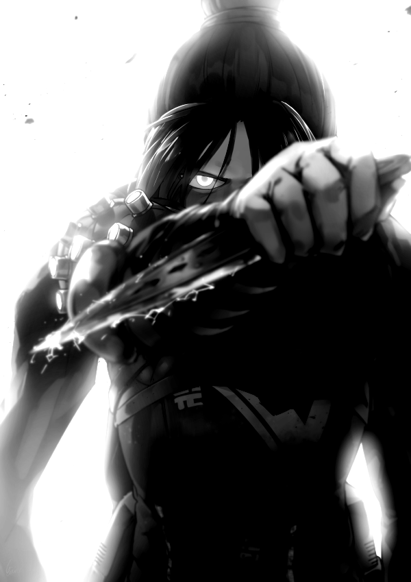 「白黒い 」|エイリゾのイラスト