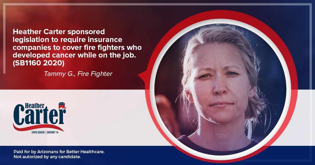 You can support Healthcare Heroes. Vote to re-elect HEATHER CARTER for State Senate. Return your Republican primary ballot today!
