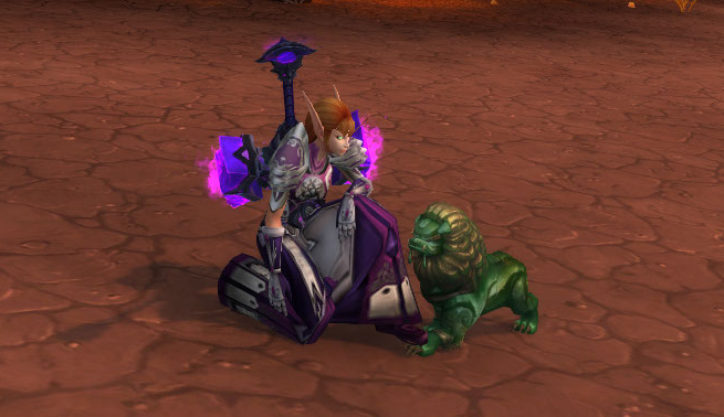 I got another pet (again thanks to <a href="/novaplane/">novaplane</a> <3 <3 <3 <3 <3). I now only need 8 more pets available in the game. Check out this cute lil Jade Defender :D #warcraftpets