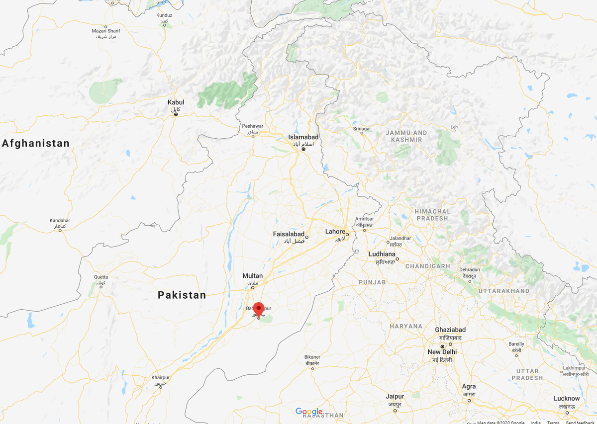 Now, when you measured the distance of Bahawalpur, Pakistan on parallel line with the boundary of India. The Chinese are roughly 100 miles away from the Indian border of Rajasthan.