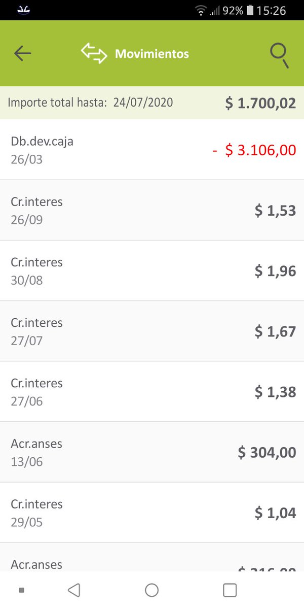 eberfestycin's tweet photo. @FerRaverta Mi señora se hizo la cuenta dni para cobrar el IFE y no le aparece el deposito de los 10 mil. Es mas le aparece como q le estan descontando algo de anses del 12/12. Y en la pagina de anses aparece q le depositaron el 6/7.
Que está pasando?? https://t.co/T23iN74wmJ