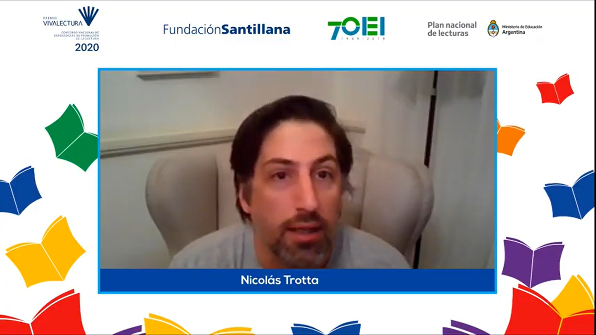 SandraR_OEI's tweet photo. #VivaLectura2020 El ministro de educación de la Nación Argentina celebró la continuidad de VIVALECTURA durante estos años y agradeció a OEI y a Fundación Santillana el sostenimiento de la iniciativa. @oeiarg @OEIUruguay https://t.co/VCJtc9BCFT