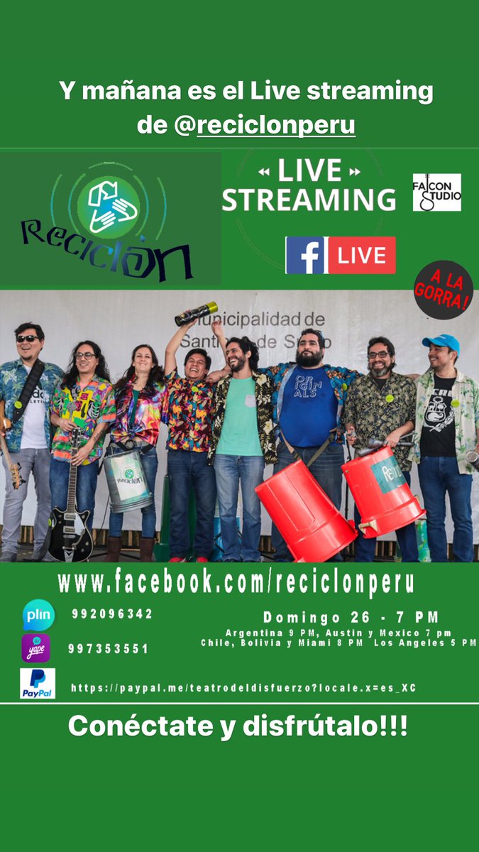 mikibadulaque's tweet photo. Mañana Reciclón en Live Streaming !!!! https://t.co/WqmbmeW6wZ