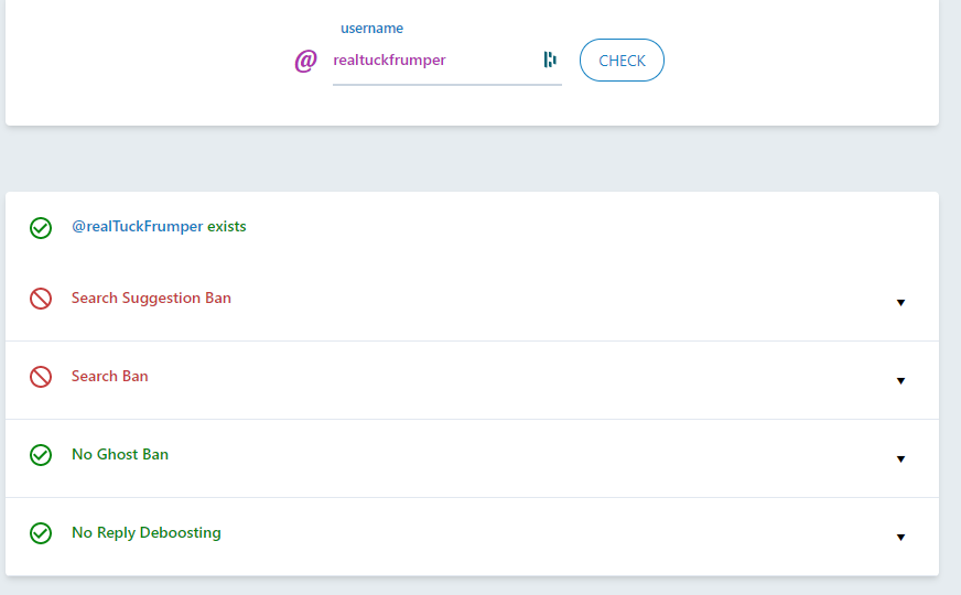 realTuckFrumper's tweet photo. @Twitter...certainly there must be a reason for this, but it's not fair if people cannot find me. This explains so much to me now. I guess I'll try and do "better" for you.
Thanks, followers, for sending me this screenshot which proves #ShadowBanIsReal https://t.co/1BSdxDQVDL