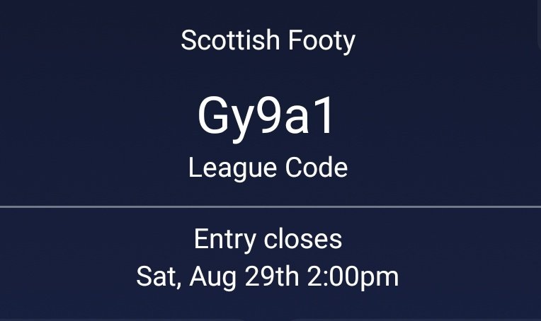 FfsTips's tweet photo. Anyone interested in joining a Scottish fantasy football league for a bit of fun, looks like it's up and running properly this season 👍

https://t.co/ijcOmk2iuP https://t.co/KTszE9HgP0