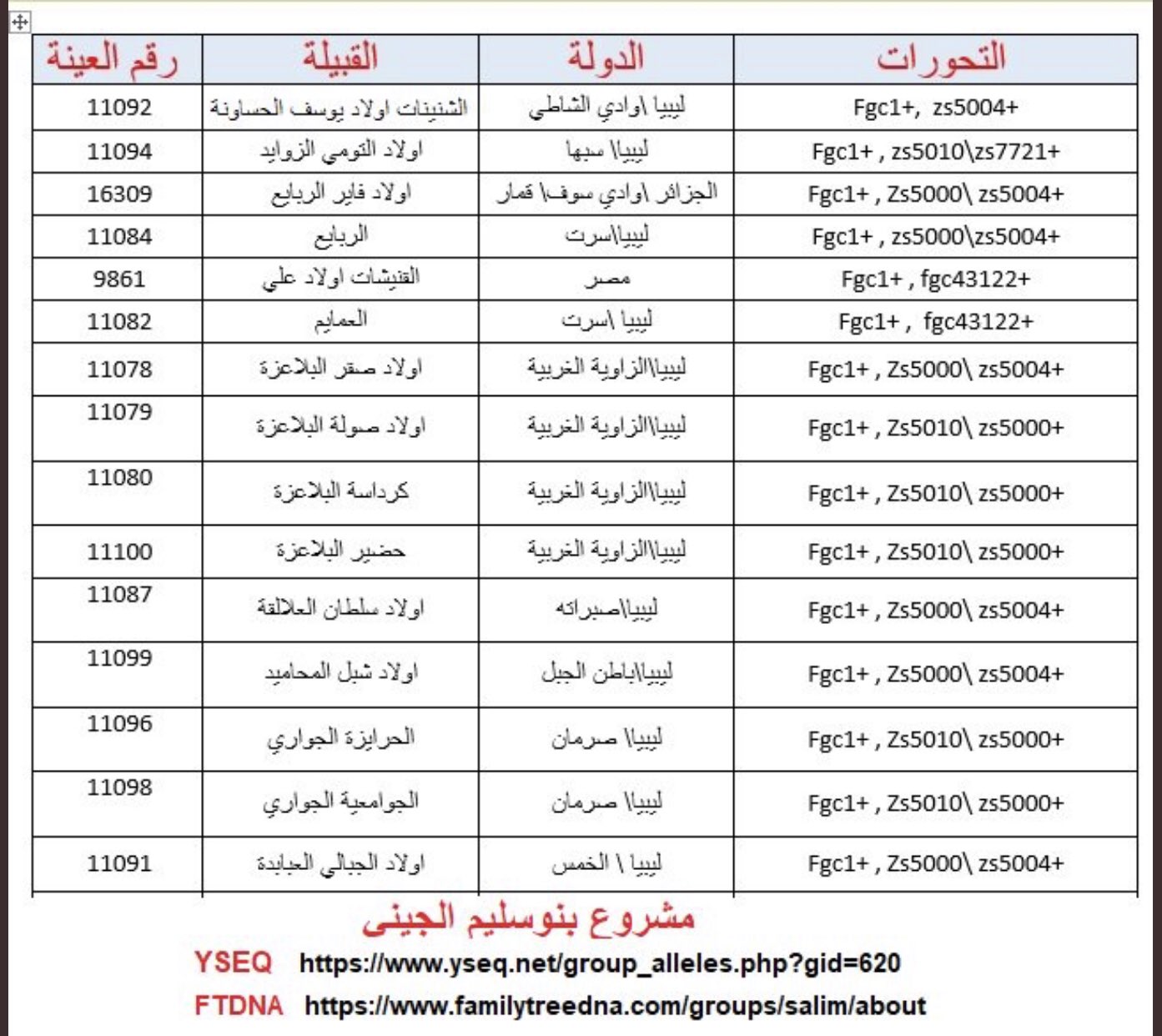 معايير القبايل