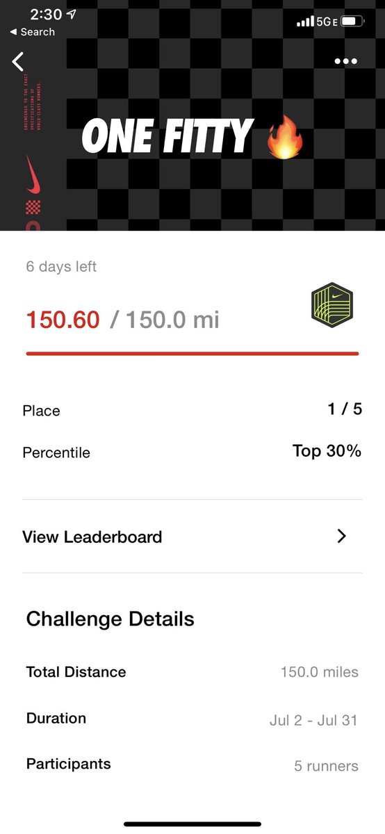 MichaelDFlash's tweet photo. I finally did it my personal best 150+ miles in a month !!! #onefitty 🔥🔥🔥 #phase1 https://t.co/WE8lIYUegc