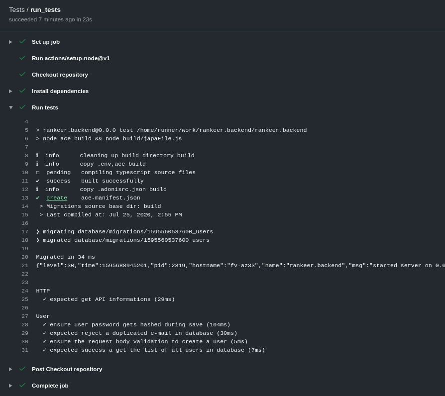 lucasbrunof's tweet photo. Estou desenvolvendo meu projeto de conclusão de curso com @adonisframework na sua versão 5. Confesso que estou muito empolgado!! A produtividade que ele traz é incrivelmente impressionante!!! E esse success build dos teste no CI do github ♥️
#TestYourCode #Adonisjs #github https://t.co/UotcZDeOA2