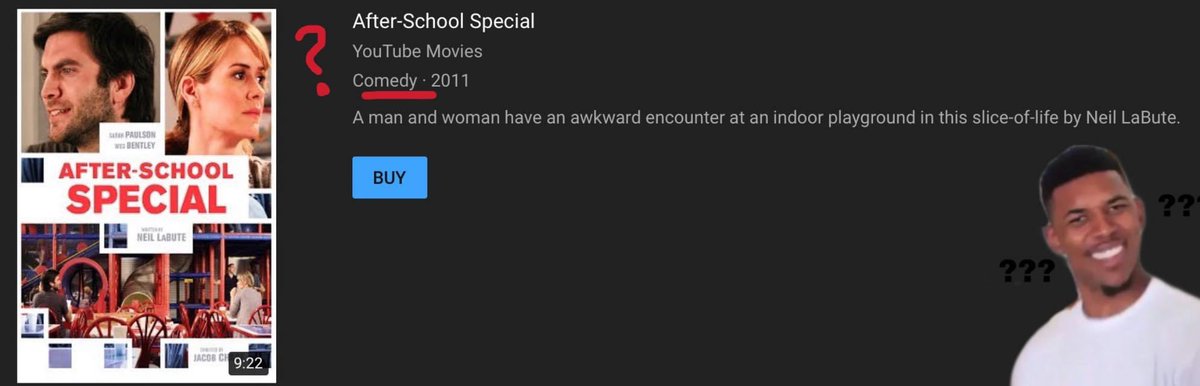 dbrrr__'s tweet photo. How is a movie about pedophiles considered as a comedy?

There are people saying that this is to bring awareness that pedophiles can look like anybody and to say that its normalizing pedophilia.

If that is the case then why is it listed as comedy? #pizzagate2020 #pizzagatelsreal https://t.co/sXbUZsClBb