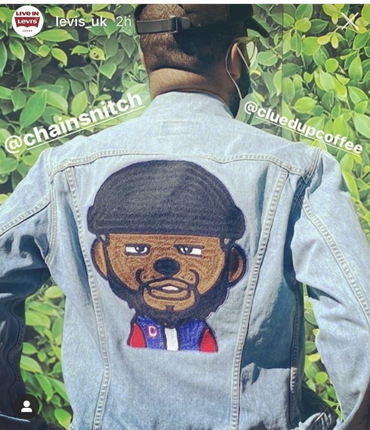 mrcluedup's tweet photo. Shout out to @Levis_UK posting the Cluedup Coffee bespoke denim jacket yesterday. Got so much love when wearing this jacket. A cluedup coffee and levis colab would go viral #levisdenimjacket #levisdenim #cluedupcoffee @LEVIS https://t.co/RnSmxzQm1s
