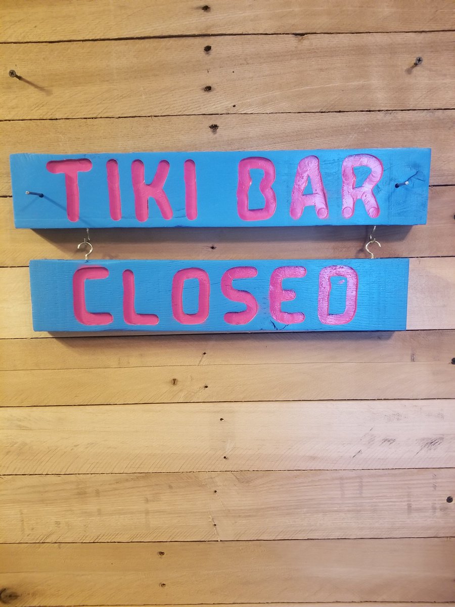 esd242424's tweet photo. #tiki #bar #open #closed #itsbeer #beach #tropical #cheers #woodsigns #woodsign #wood #woodworker #pallets #pallet #motivationalquotes #inspirationalquotes #forsale #gift https://t.co/W6XZpNEIgS