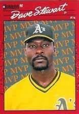 Who don't smile for their baseball card?! They take them shits in Feb when everybody happy. Dave Stewart was COLD.Card on the left is from '89. He went on that year to be World Series MVP. 4 months after winning a ring, new '90 photo still NO SMILE! Just less growl GOAT