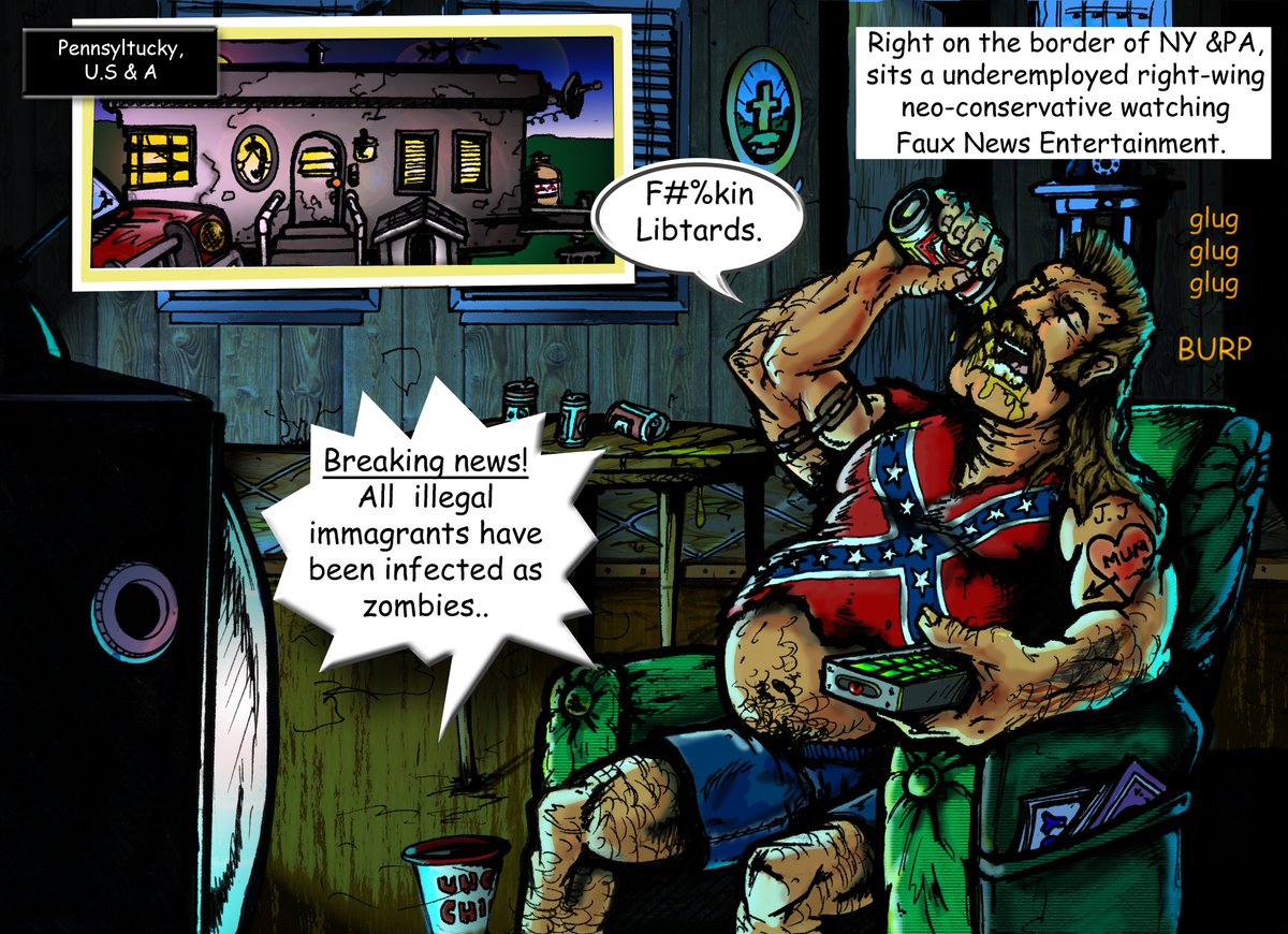JasonSeaux's tweet photo. first four pages of #JimBobJohn a new gross parody comic on kickstarter @ https://t.co/JxXoTpJZl5 #TrumpIsACompleteFailure  #trumponiantale #savebettylousue #pennsyltucky  *Disclaimer* If you cant take a joke, this book might not be for you. https://t.co/uMrO9nnspf