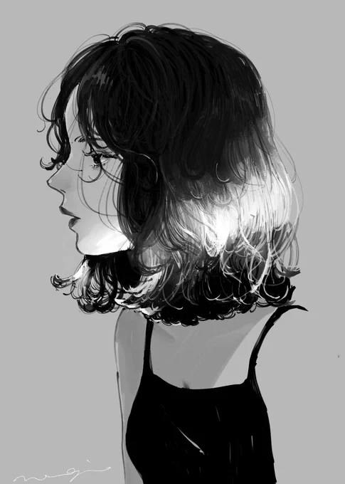 #絵をモノクロにするとかっこいい 