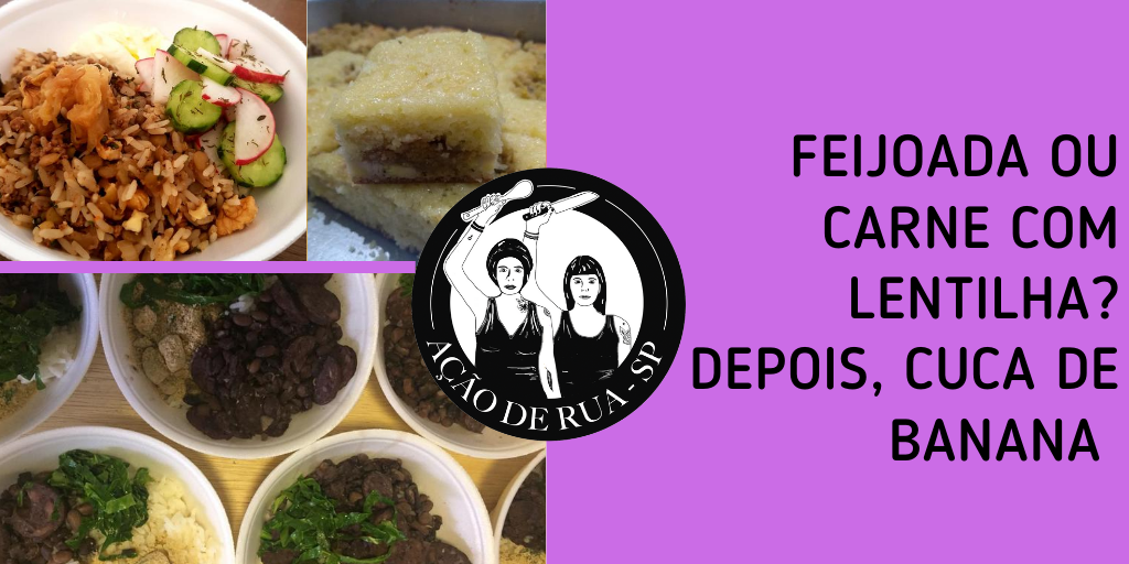 sp_rua's tweet photo. Hoje teve carne com lentilha e cebola caramelizada, teve feijoada, teve cuca de banana. O delivery dos moradores de rua https://t.co/HClYChb587
