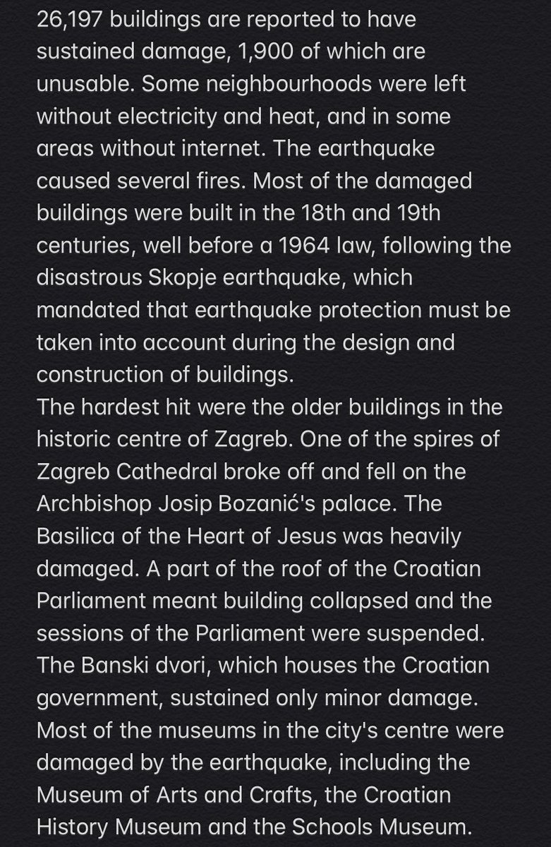 not only were important historic buildings and churches destroyed but also a lot of homes that arent financially able to repare. the city is still in the process of refurbishment, 4 months after 60 horrible earthquakes with a time span of a month. the city is partly in ruins.