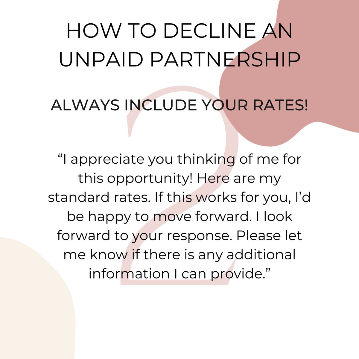 influenceleague's tweet photo. You know, @jaichanellie said what she said. 

How do you decline unpaid partnerships? https://t.co/yZiJra3yf2