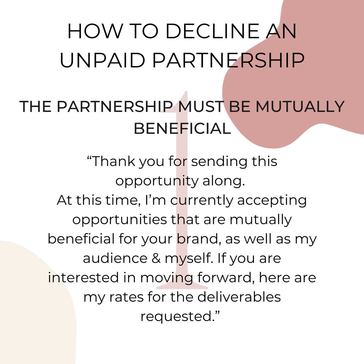 influenceleague's tweet photo. You know, @jaichanellie said what she said. 

How do you decline unpaid partnerships? https://t.co/yZiJra3yf2