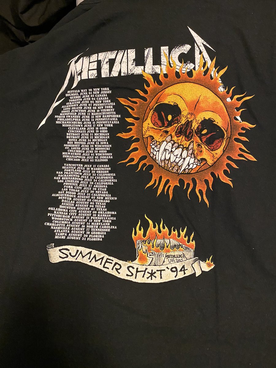 ME313x's tweet photo. Mail call! @Metallica 1994 Tour Shirt. #SummerShit so pumped I was able to grab this when they restocked it! https://t.co/5thsYmZKjd