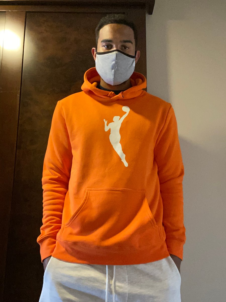 Repping the @WNBA on the first day of the 2020 season! #OrangeHoodie #InItForGood