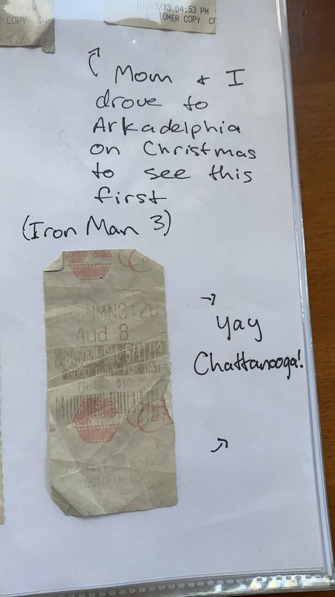 IRON MAN 3 features the *tiniest* scene set in my hometown of Chattanooga, TN so of course I had to give it a shout-out. The note above is about LES MIS.