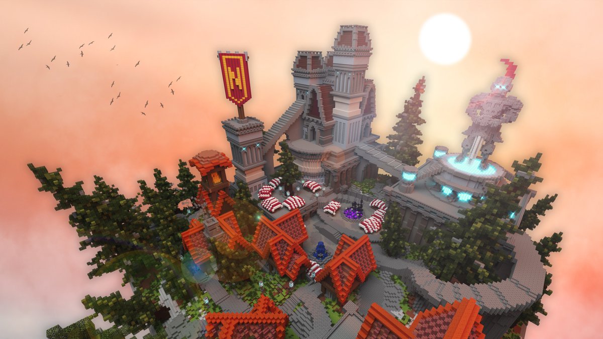 XcodiusBuilds's tweet image. Kingdom of Dawn

Built on @BuildersRefuge 
Rendered by myself.

#minecraft建築コミュ #Minecraft #Minecraftbuilds