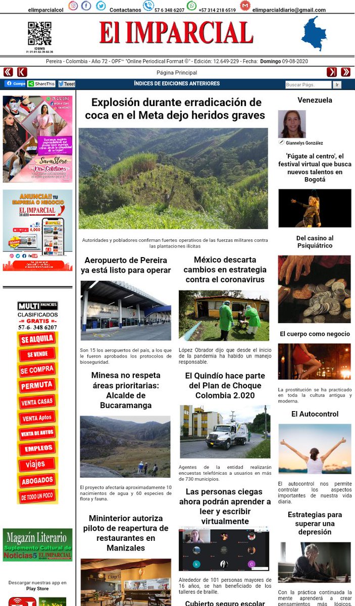 elimparcialcomc's tweet photo. Buen día!   Edición # 229 de HOY Domingo 09 de Agosto 2020   https://t.co/EOXLaD3rwk

Estamos nuevamente aquí con la información que es interesante para leer.

No olviden bajar el App para celular Androide: https://t.co/3WdXjKMnZn https://t.co/tY23RDu5qu