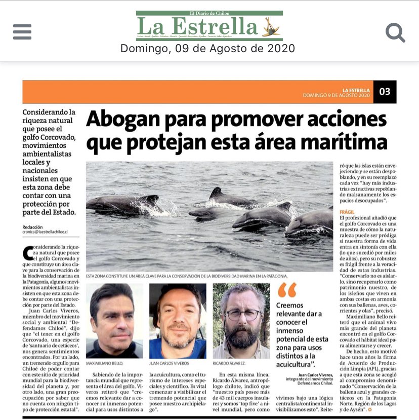 DefendamsChiloe's tweet photo. !!Queremos que #GolfoDelCorcovado ♥️ en #chiloé sea un sitio de interés mundial para la #Biodiversidad !!
#VamosConTodo 🐋 #ChiloéParaísoDeBallenas 👍@max_bello_m @jcviveroskobus @soychiloe @FundacionMeri @MissionBlue @MMAChile @CarolaSchmidtZ @marcelomena @CNNChile @ladera_sur https://t.co/taOET3JmpC