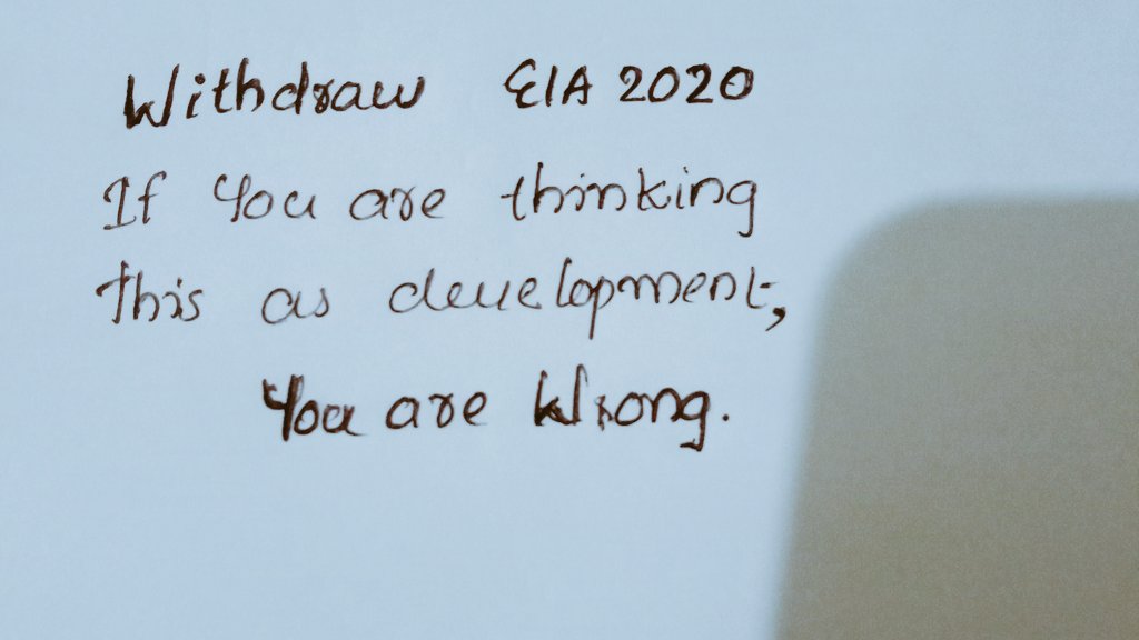jijipyarsush's tweet photo. #IndiaNotForSale #WithdrawEIA2020 
#WithdrawDraftEIA2020 
If you are thinking this as Development, you are wrong. https://t.co/hggJFJeoTe