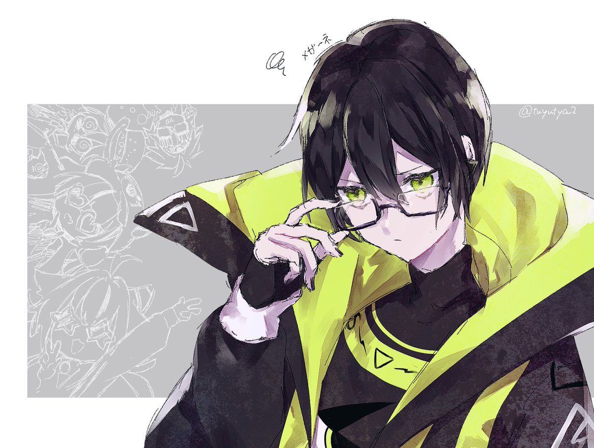 昨日8月8日は08零夜くんの日と聞いてらくがき メガネかけて欲しい 露茶はﾂﾕﾁｬです 忙のイラスト