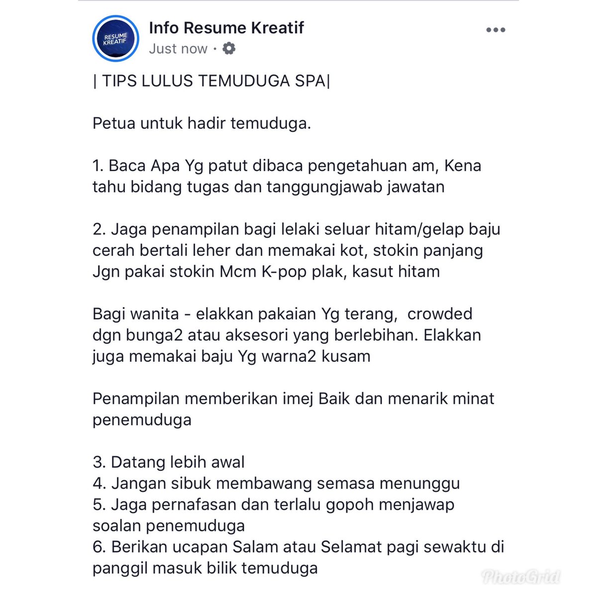 aaizatnizam's tweet photo. 22 Petua untuk hadir Temuduga

Sangat Bermanfaat 😍 https://t.co/lQdogYNAyu