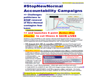 Piers_Corbyn's tweet photo. Hammersmith Sat8Aug; Great #StopNewNormal &c rally 200 LyricSq (VIDS later) +march delivered #StopOrGo+ #BetterWayCharter Poster https://t.co/bKOKymDXq6 (pic) toMP AndySlaughter +letter https://t.co/2DeUPjq3PC
CharterLetter https://t.co/OS1MRz8hy1
#SaveOurRights #StandUpX #KBF https://t.co/cmK52lETjC