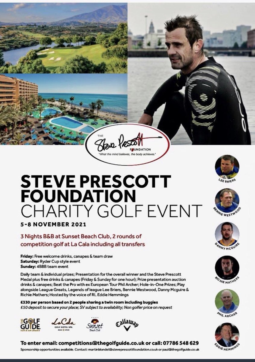 Just booked my place, this should be a cracker. Only few places remaining so be quick #Spf #Golf