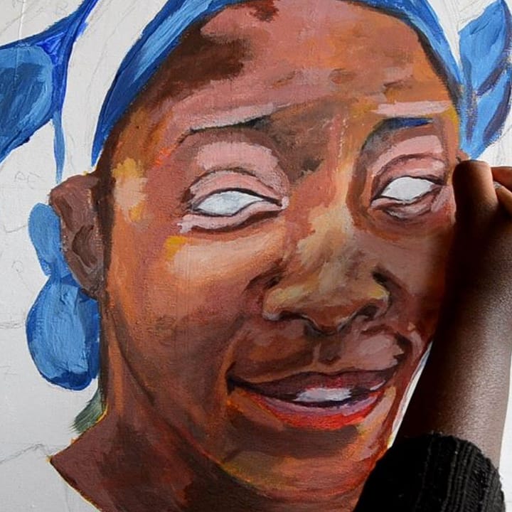 DebbieMwema's tweet photo. This #beautifulpiece has been keeping me #busy.
#painting #portrait can be challenging especially #hugepieces. 😯
Do tell me, do you like portraiture? 😀 I love them❤
#ArtistOnTwitter #portraitpainting #Zedtwitter #africanart #canvasart #artcollector https://t.co/h5BXnt4ZgZ