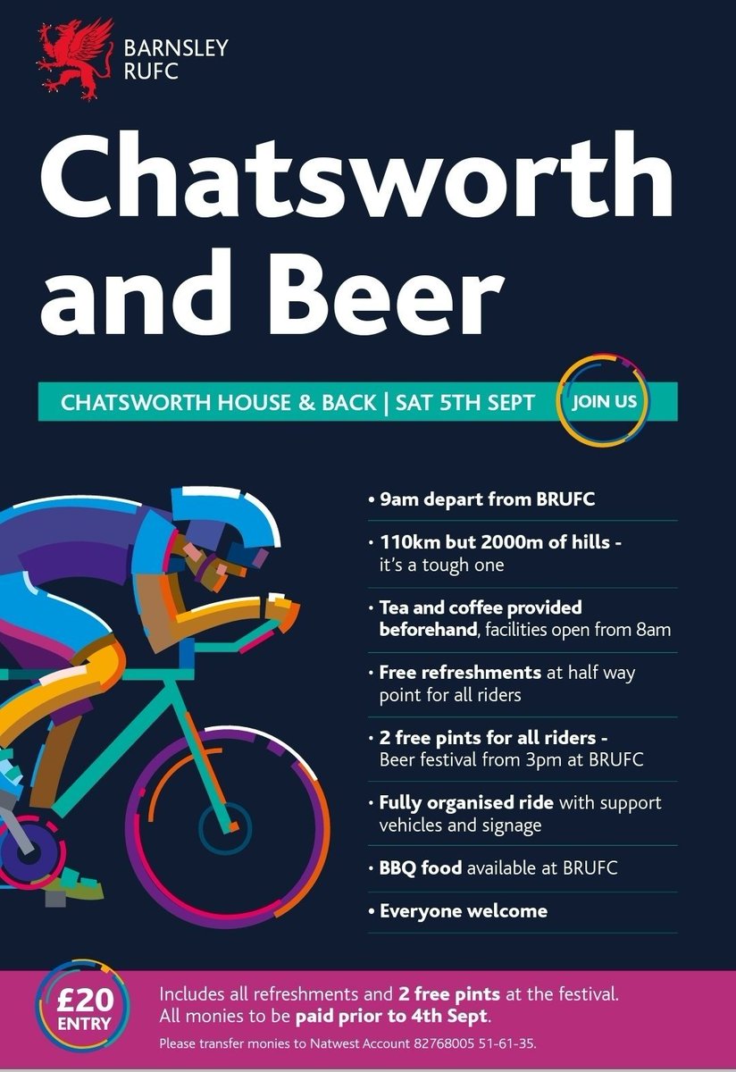Lots of people committing to this, but not many deposits paid. Need confirmed numbers to be able to arrange appropriate logistics. Any of your members interested? <a href="/BarnsleyRdClub/">Barnsley Road Club</a> <a href="/sitwellcc/">Sitwell Cycling Club</a>