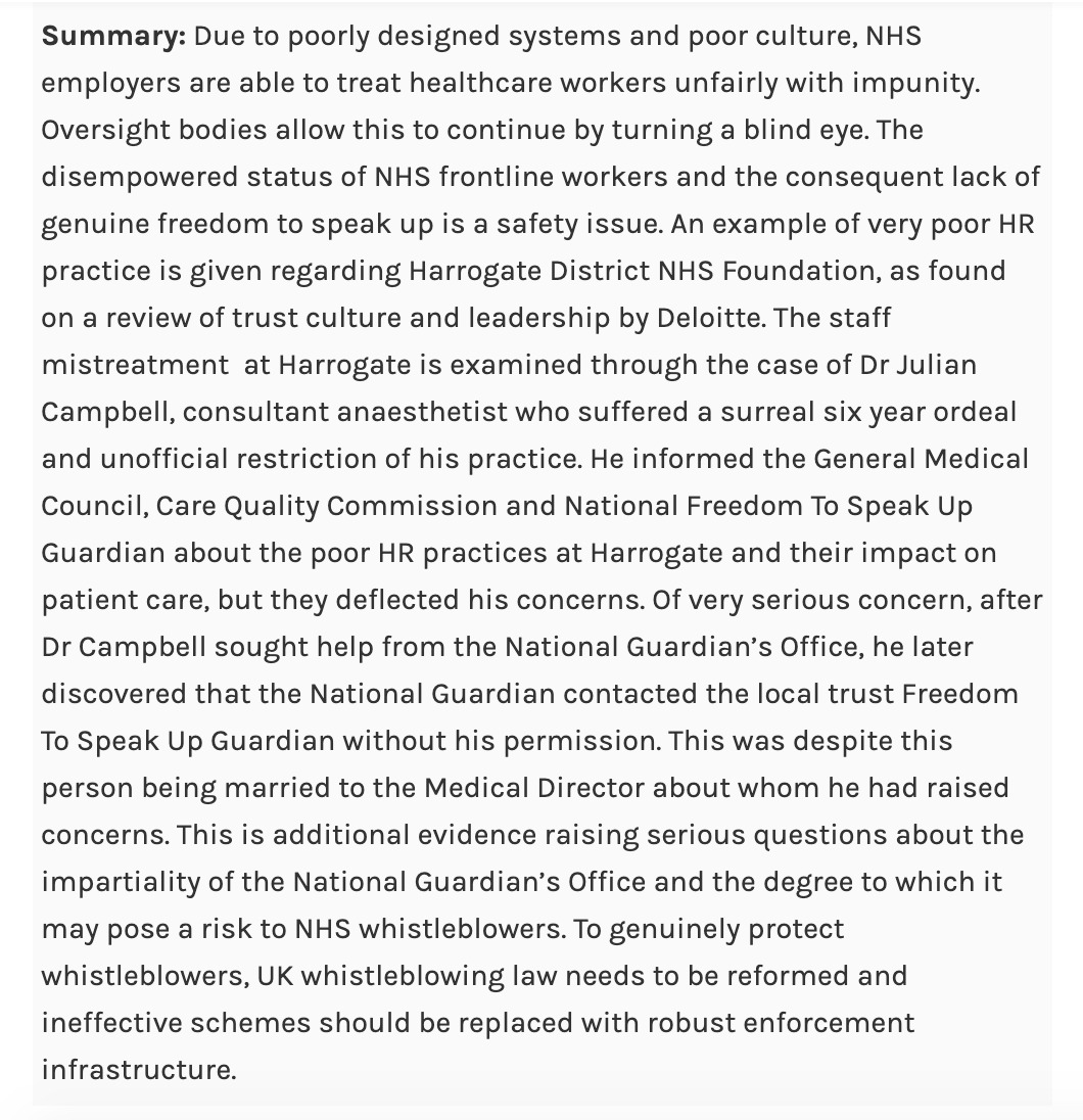 alexander_minh's tweet photo. @thestrayferret Some more relevant information about the deeply troubling bullying at Harrogate District NHS Foundation Trust in case of use or interest:
https://t.co/fla40pEyK0
#NHSJobs #NHSPeoplePlan #WeAreTheNHS #HumanFactors #PatientSafetyLearning #TalkHealthAndCare #OurHarrogate https://t.co/dOMksdq4gu