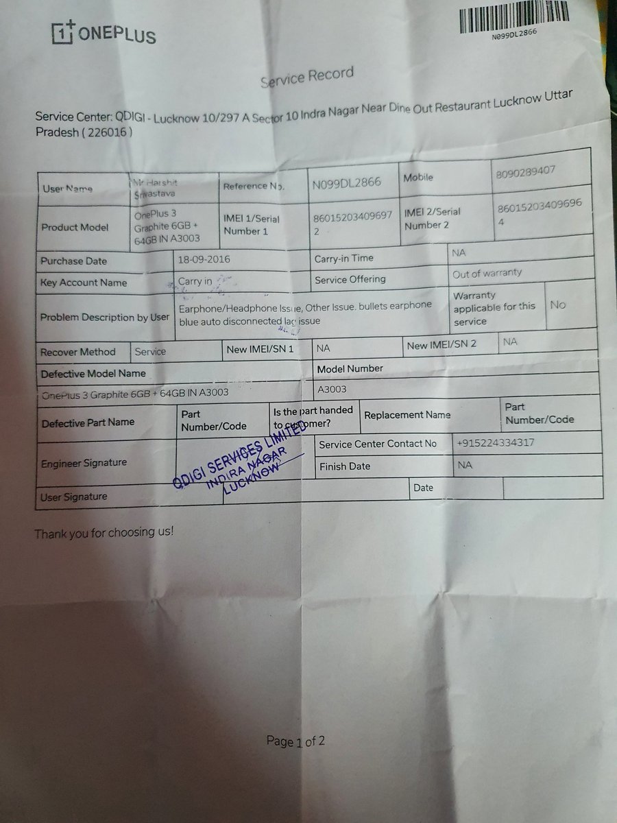 rakshittripath1's tweet photo. @OnePlus_IN  I have submitted my one plus wireless bullet earphone on June and its about 1 months and  i didn't get my earphone https://t.co/3rATKYfr7w