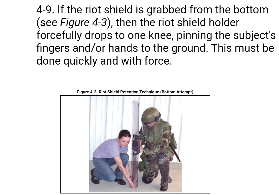 Study Their Training: Riot Shield Tactics(Bottom and Top hold of shield)