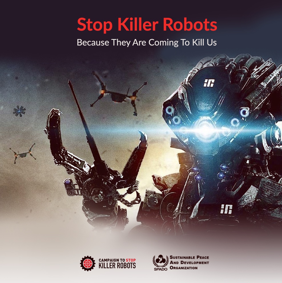 SPADOPakistan's tweet photo. Fully autonomous weapons would decide who lives and dies, without further human intervention, which crosses a moral threshold.
#KillerRobots #SPADO #UNO #Peace #Stop #Compaign #StopKillerRobots https://t.co/SIecMgpsbR