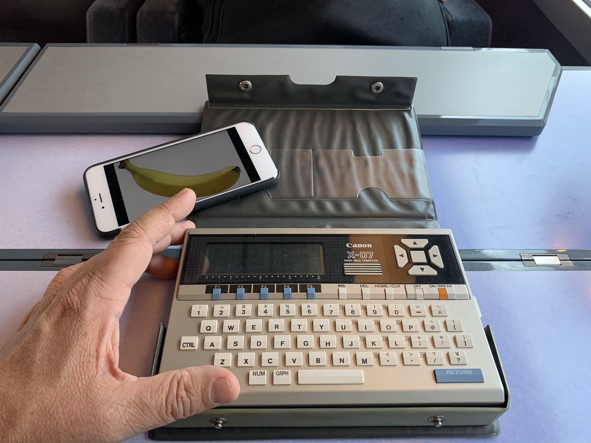 Small, cute and secure: never travel without your 1983’s laptop! #RetroComputing #z80forever