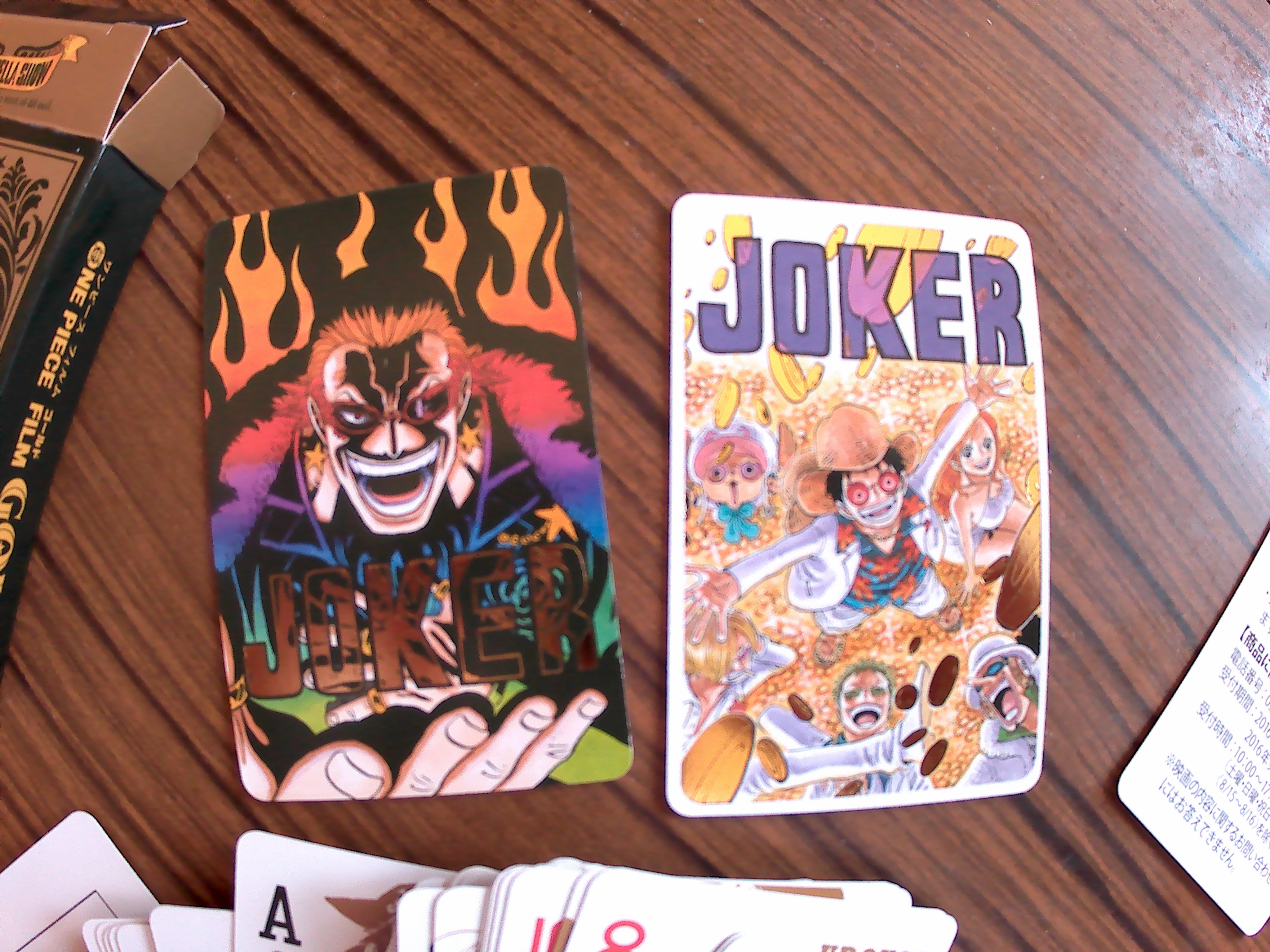 Baker ベイカー One Piece Fan Des Cartes A Jouer Du Film Gold Avec 2 Cartes Joker Dessine Par Notre Mangaka Et Le Op Mag Vol 9 Enfin Je L Ai