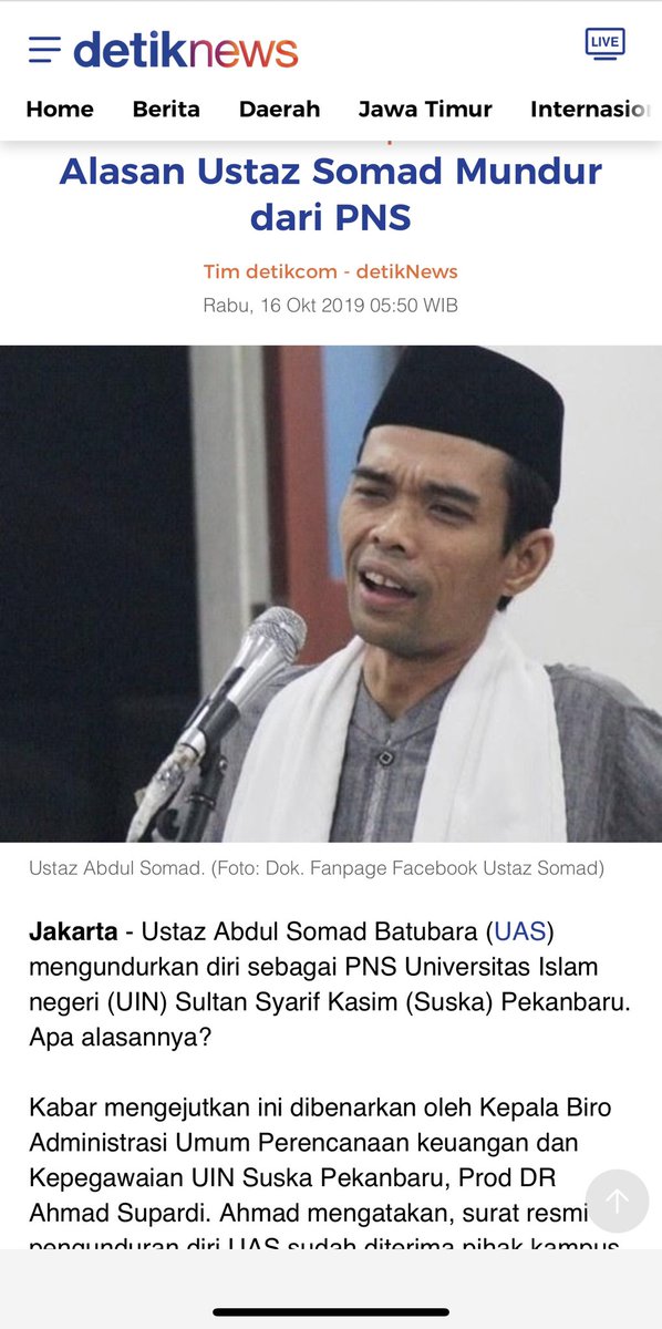 Ini gimana ceritanya <a href="/beacukaiRI/">#BeaCukaiMakinBaik</a> ngundang UAS buat ngasih materi ttng ASN?

sementara klo ndak salah UAS itu berhenti dari jabatannya sbg pengajar sekaligus Pegawai Negeri Sipil (PNS) di UIN Sultan Syarif Kasim, Riau.

Ngomongin ASN dia sendiri keluar dari ASN?

Cc <a href="/KemenkeuRI/">#UangKita</a>