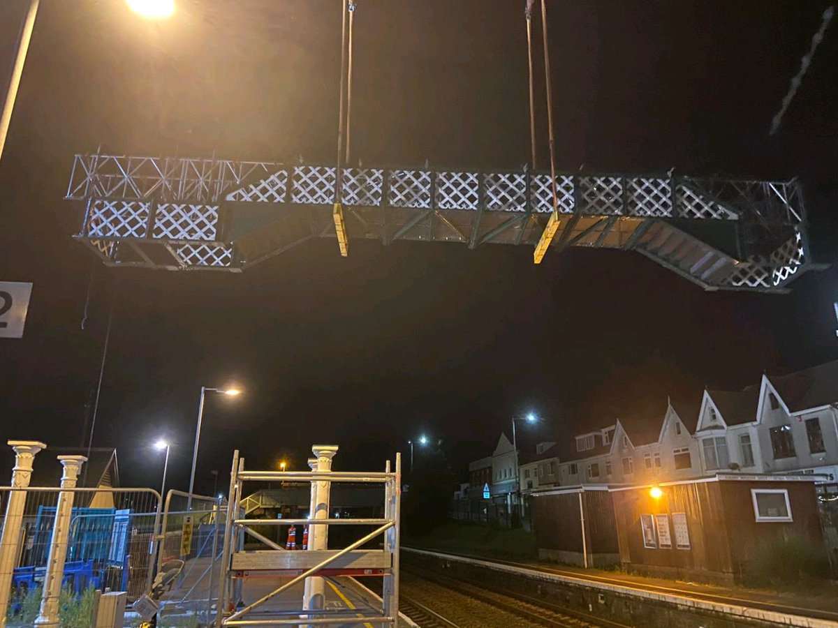 centregreat's tweet photo. Well done Team Centregreat Enginnering, for reciently completing the refurbishment of the footbridge at Pembrey station for @networkrail. Work involved removal of the bridge to our Cardiff workshops to carry out structural repairs,blast clean and paint.@ceca_wales @ICE_engineers https://t.co/NClugk1EEx