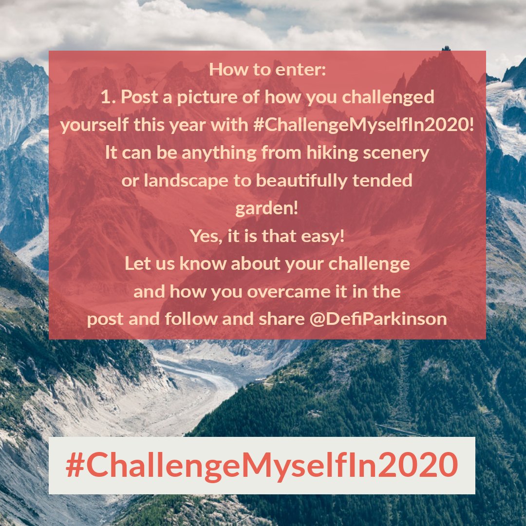 DefiParkinson's tweet photo. PHOTOCONTEST ANNOUNCEMENT!📸

Show us how you challenged yourself in 2020!

1.Share a picture with #ChallengeMyselfIn2020 or #MeMettreAuDefi2020 
2. Like and share @defiparkinson
3. Encourage your friends to participate!

Swipe to read conditions 

#photocontest #Parkinsons #hike https://t.co/okNAkhjyah
