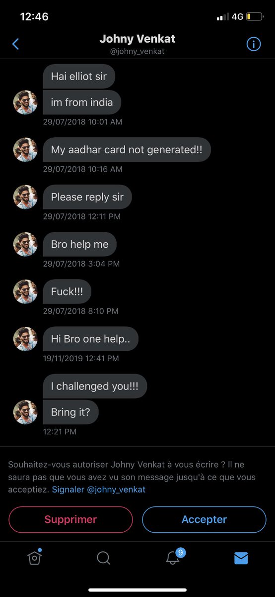fs0c131y's tweet photo. This guy is sending me weird messages for 2 years... https://t.co/6iywBgZlsJ