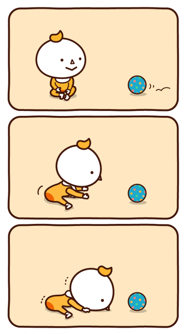 ママとカッパとチビかいじゅ-

ボール遊び。
#イラスト #イラストレーター #マンガ #育児 